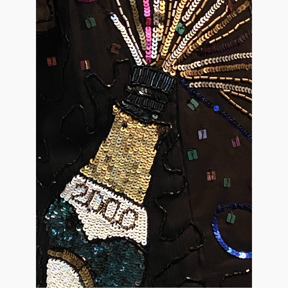 Champagne sequin dress Y2K party dress formal eveningware wedding guest - Picture 4 of 6